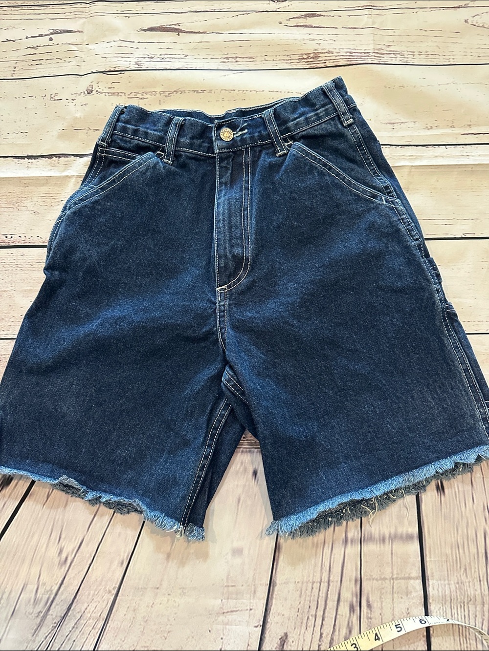 Brandy Melville j. Galt Dark Blue Denim High-Waist Jean Shorts